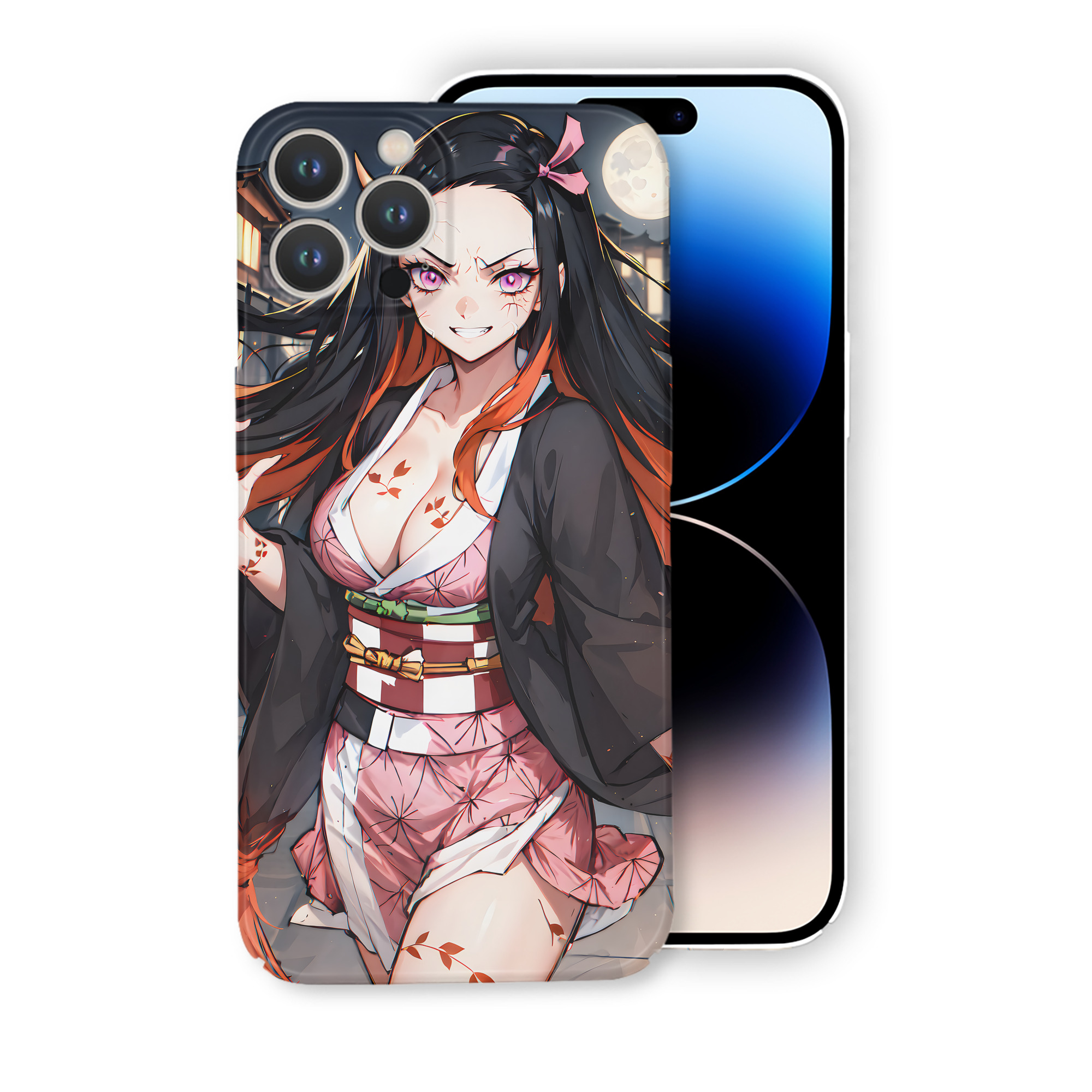 （画像用） 鬼滅の刃（きめつのやいば）竈門 禰󠄀豆子／かまど ねずこ Kamado Nezuko 【iPhone 14シリーズ対応】ハードケース